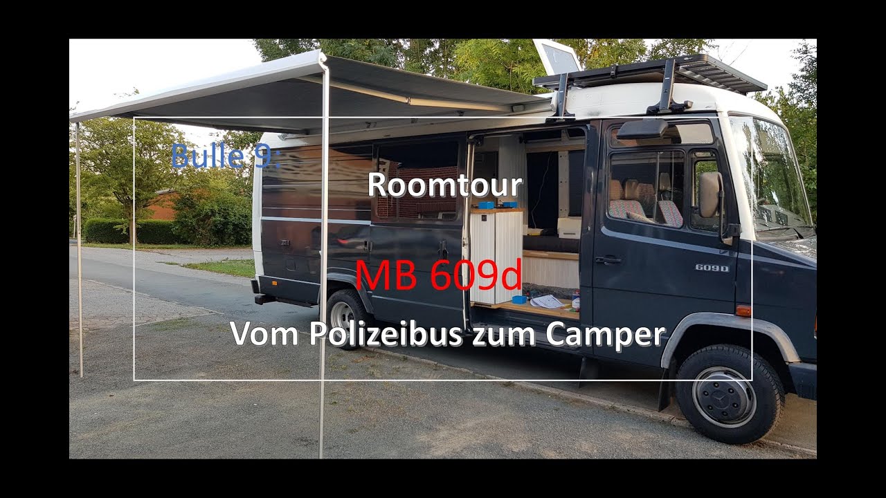 Bulle 9: MB609d Roomtour Mercedes T2 Umbau vom Polizeibus zum Camper