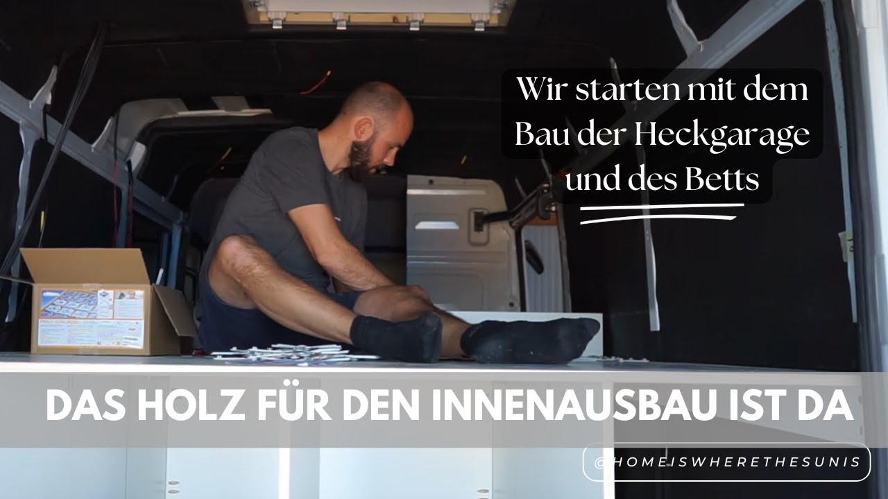 Das Holz ist da: Bau der Heckgarage und des Betts