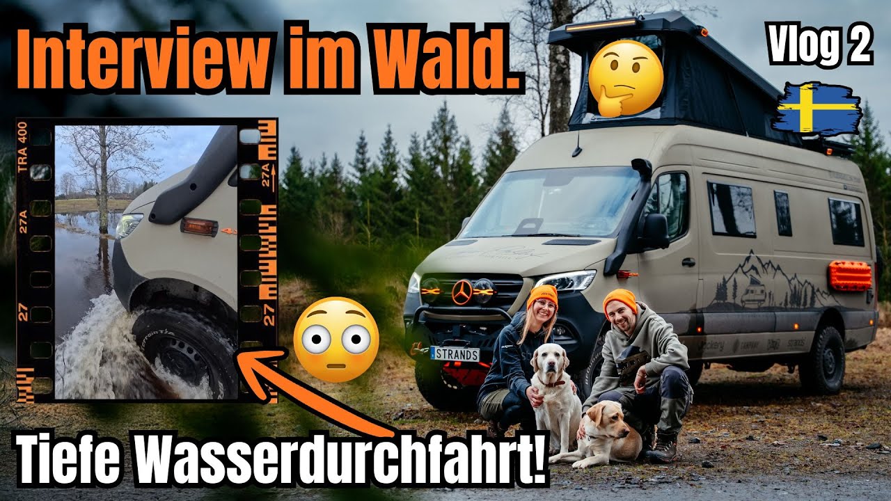 Vanlife & Abenteuer in Schweden. Interview im Wald mit ‪@StrandsLightingDivision‬ #wintercamping