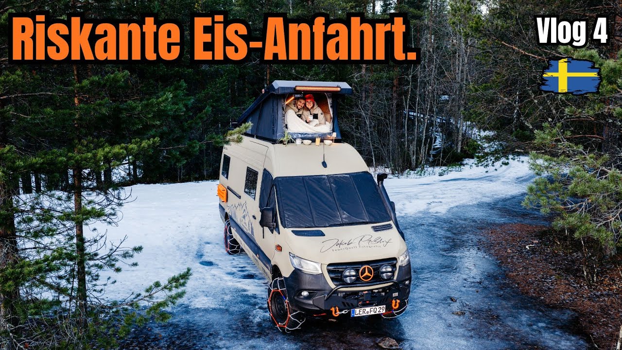 Steinschlag im neuen Sprinter  | Eisstraße, Schneeketten & Winterabenteuer Vlog4 #wintercamping
