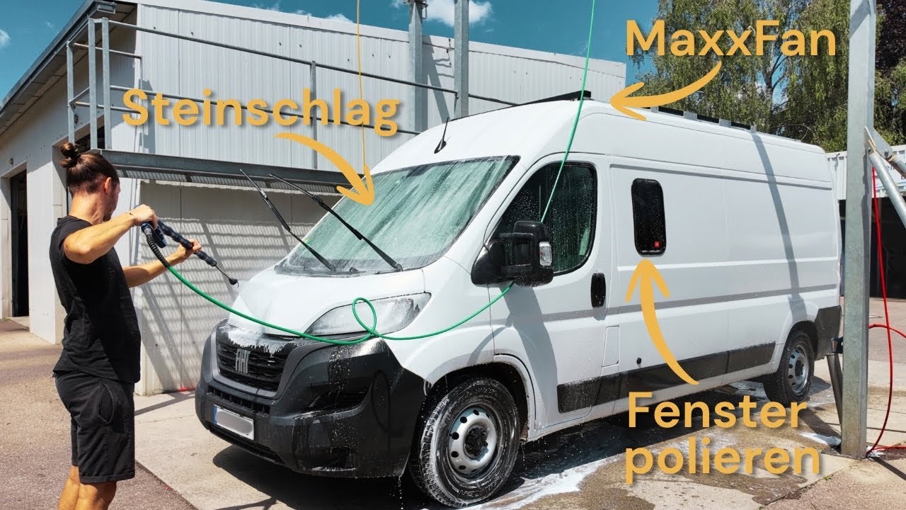 Camper-Fenster verkratzt? So sehen sie wieder aus wie neu! Komplette Wohnmobil Außenpflege