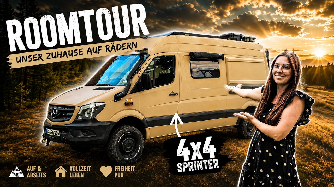 ROOMTOUR von unserem Offroadcamper | SO leben wir im 4×4 Sprinter