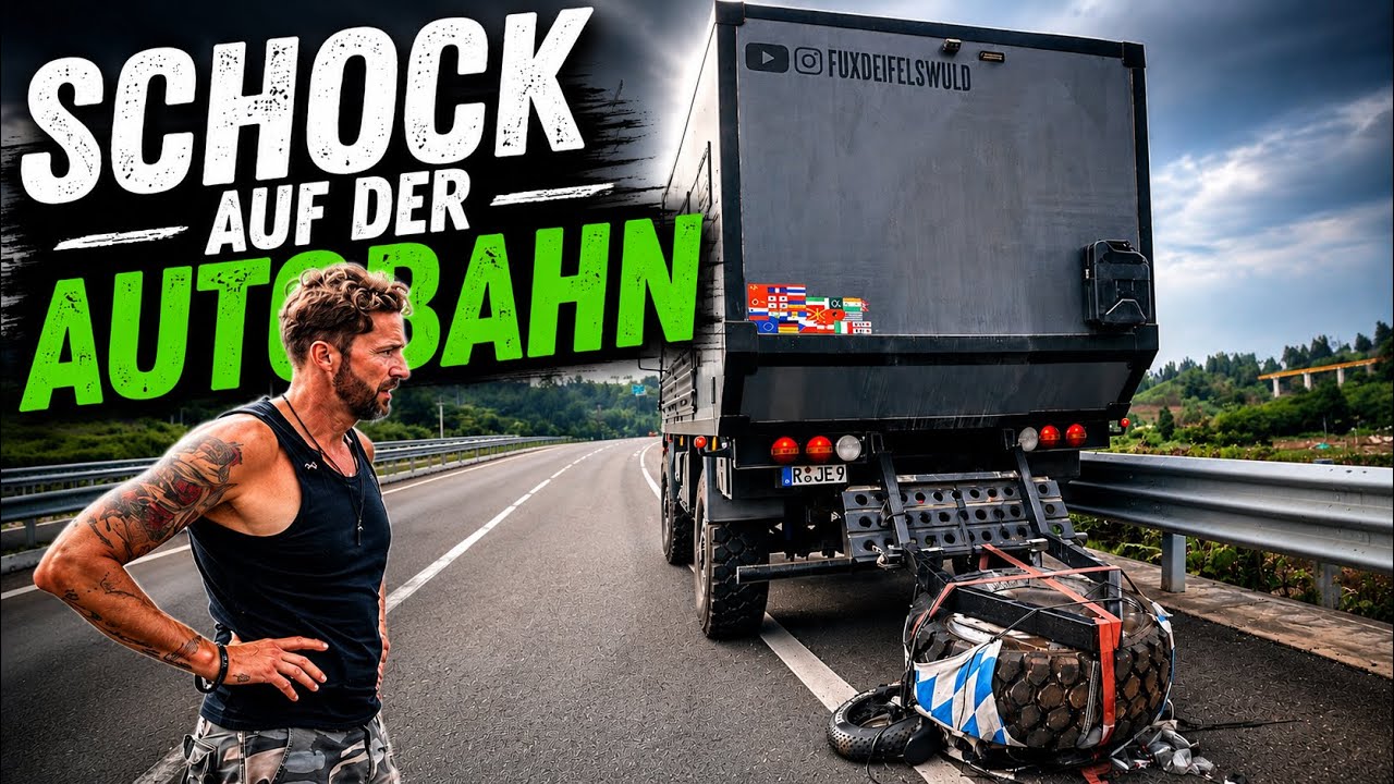 Schock auf der Autobahn! Unser Heckträger bricht runter / Asien – Reise Teil 71 China