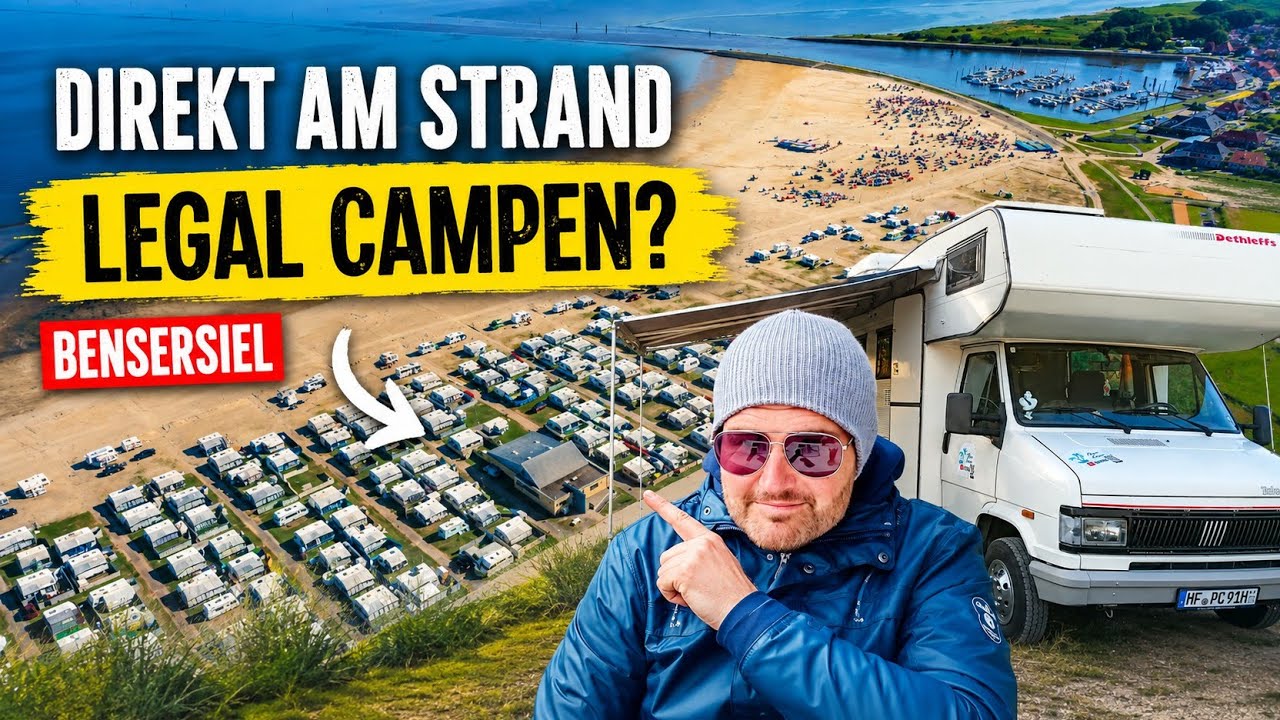 Wir Campen AUF dem Strand ohne schützenden Deich