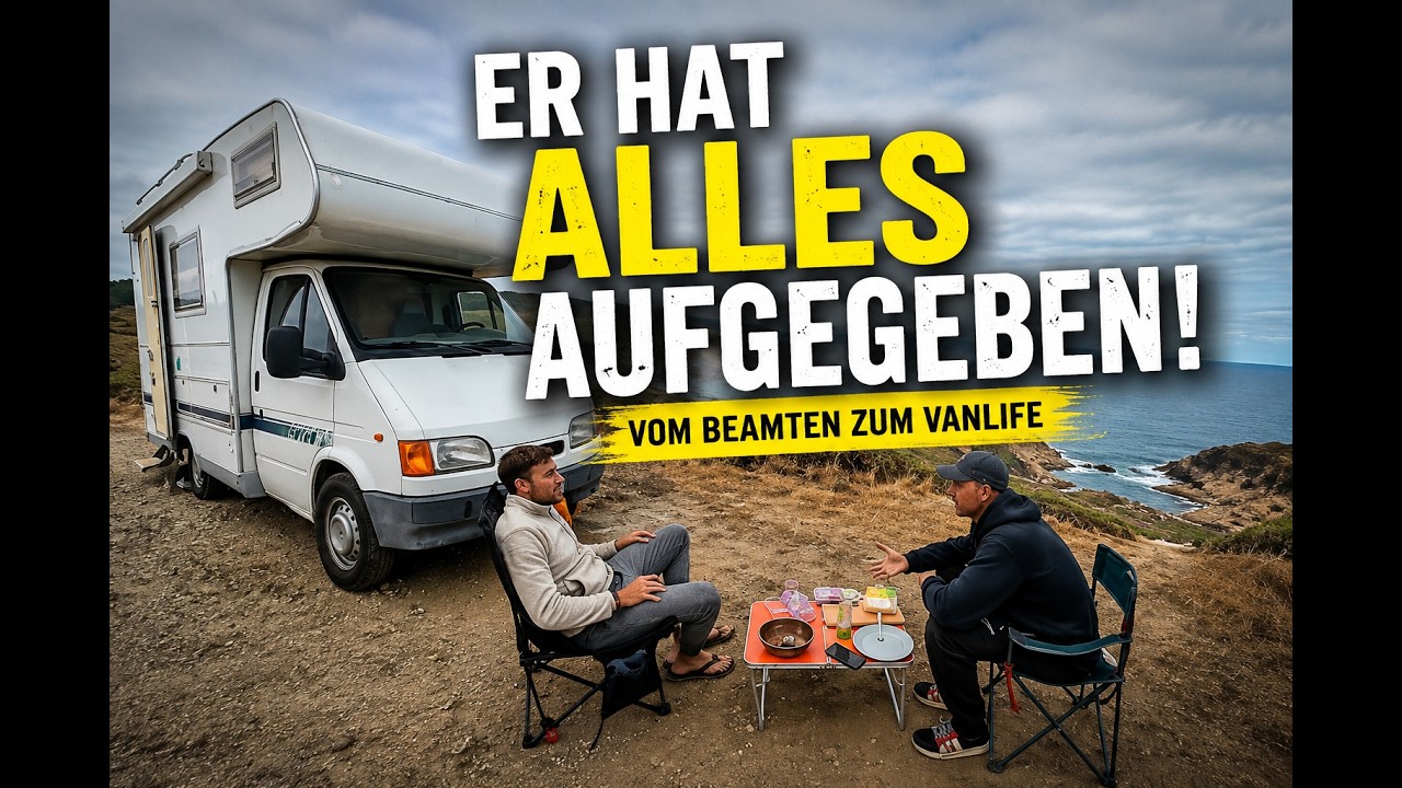 Dieser Wasserfall fließt direkt ins Meer | Vanlife in Galicien & Treffen mit einem Aussteiger