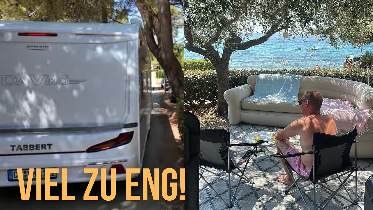 Erster Urlaub mit dem großen Wohnwagen  Schaffen wir diese Zufahrt? | #Vlog2 ⭐