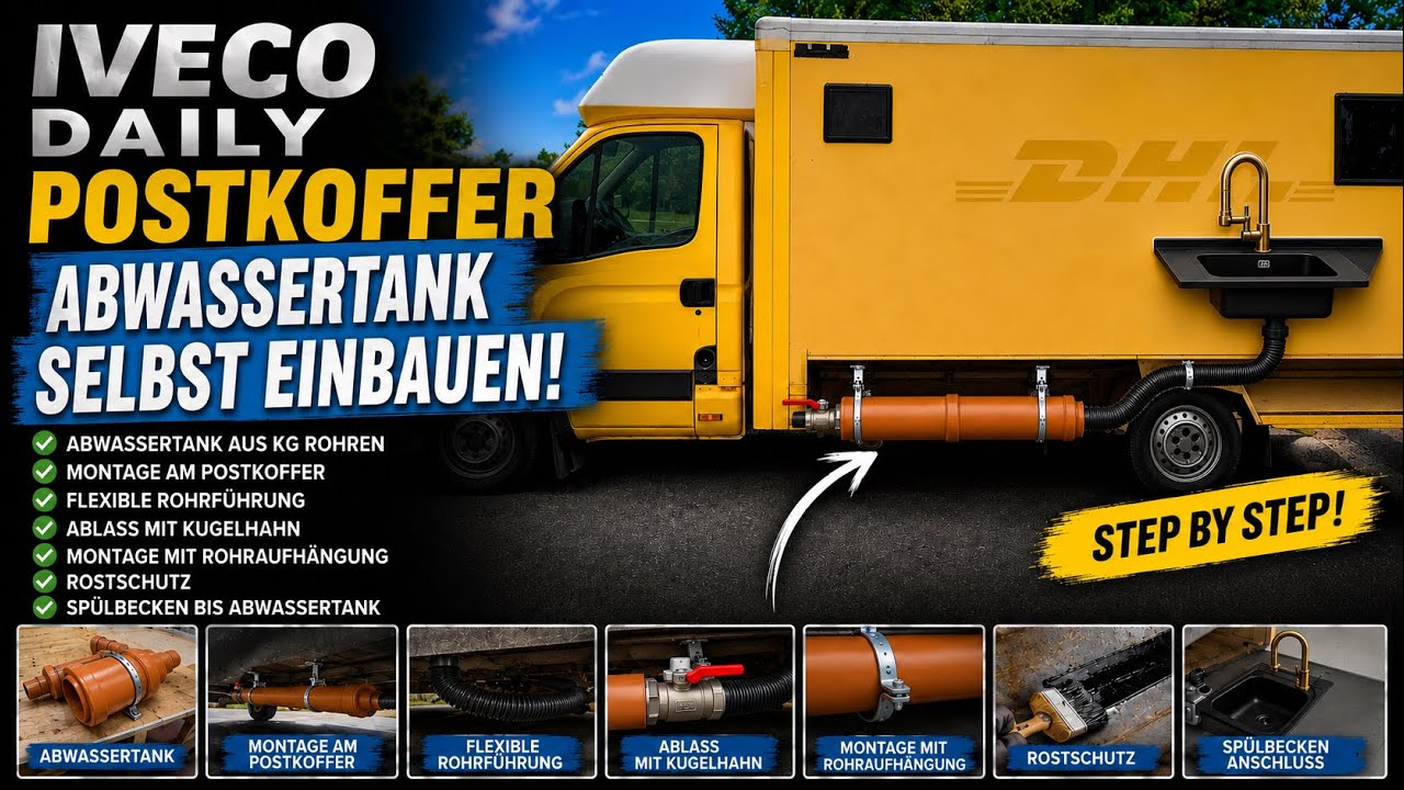 Wohnmobil Abwassertank selber bauen | DIY aus KG-Rohr für nur 50 €