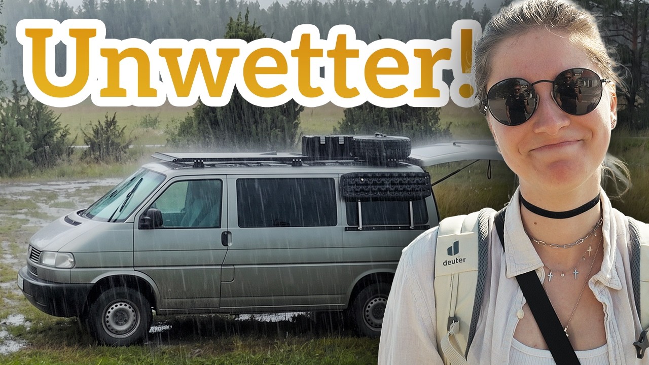 Heftiger Wolkenbruch beim Vanlife in ESTLAND | mit dem Camper im BALTIKUM