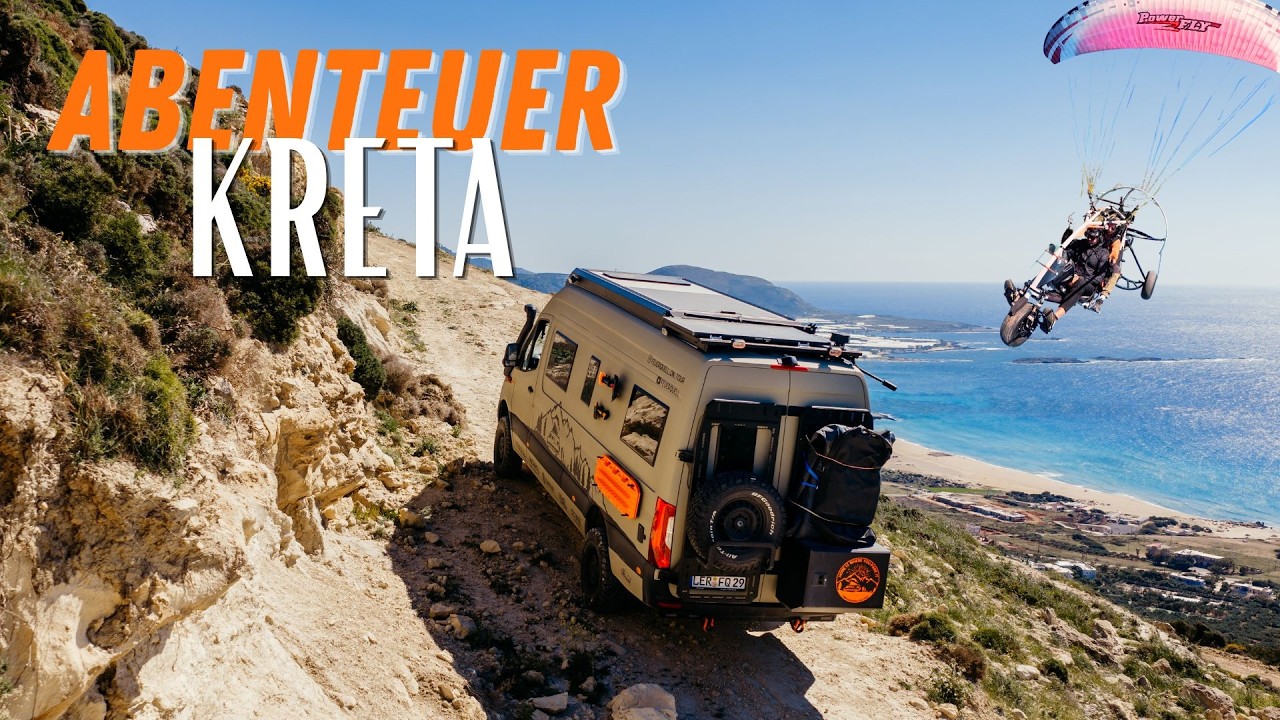 Camper gefährlich nah am Abgrund & spontaner FLUG über Kreta! Vanlife in Griechenland
