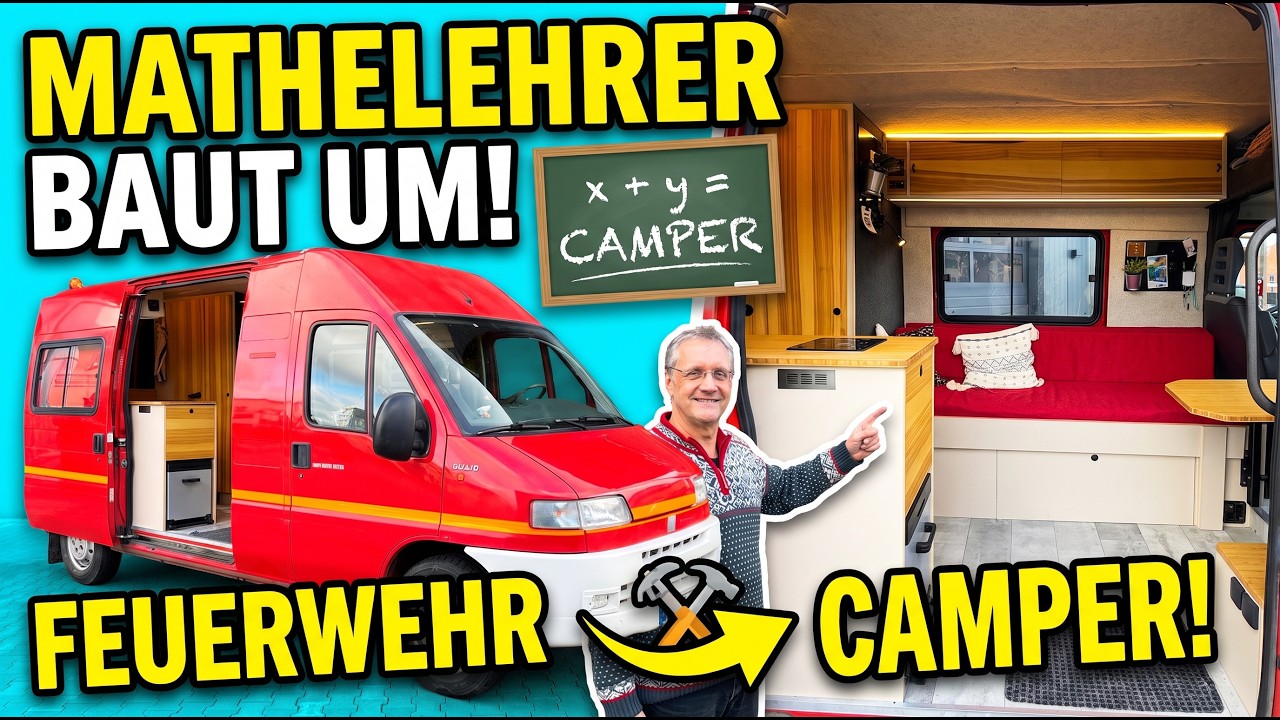 Von der Feuerwehr zum Campervan! Ex Mathelehrer baut 4×4 Ducato zum DIY Camper um!